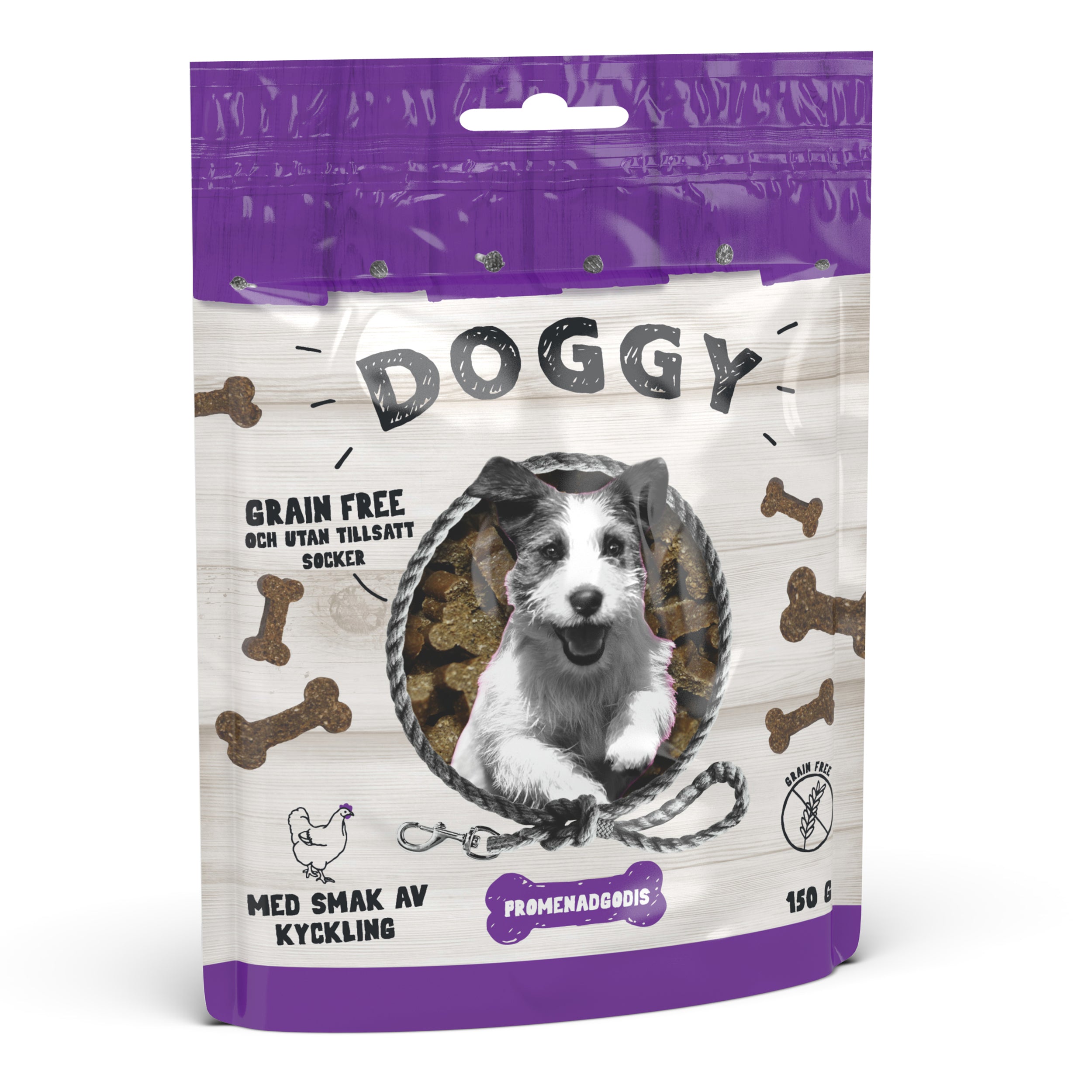 Hundgodis Grain Free Med Kyckling 150g