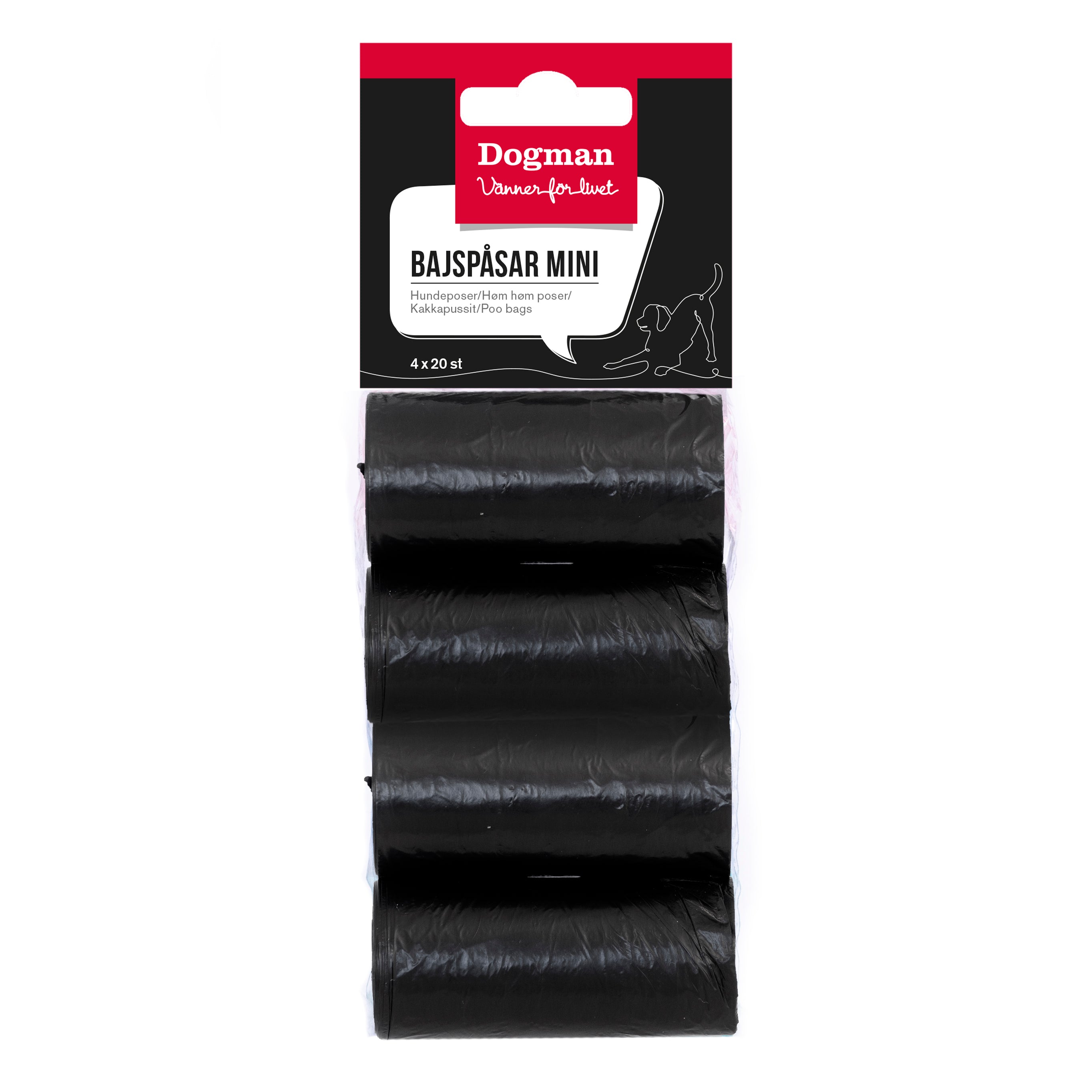 Bajspåsar Mini Svarta 4x20p