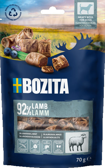 Bozita Snacks Meaty Bites Lamb Hundgodis 70g