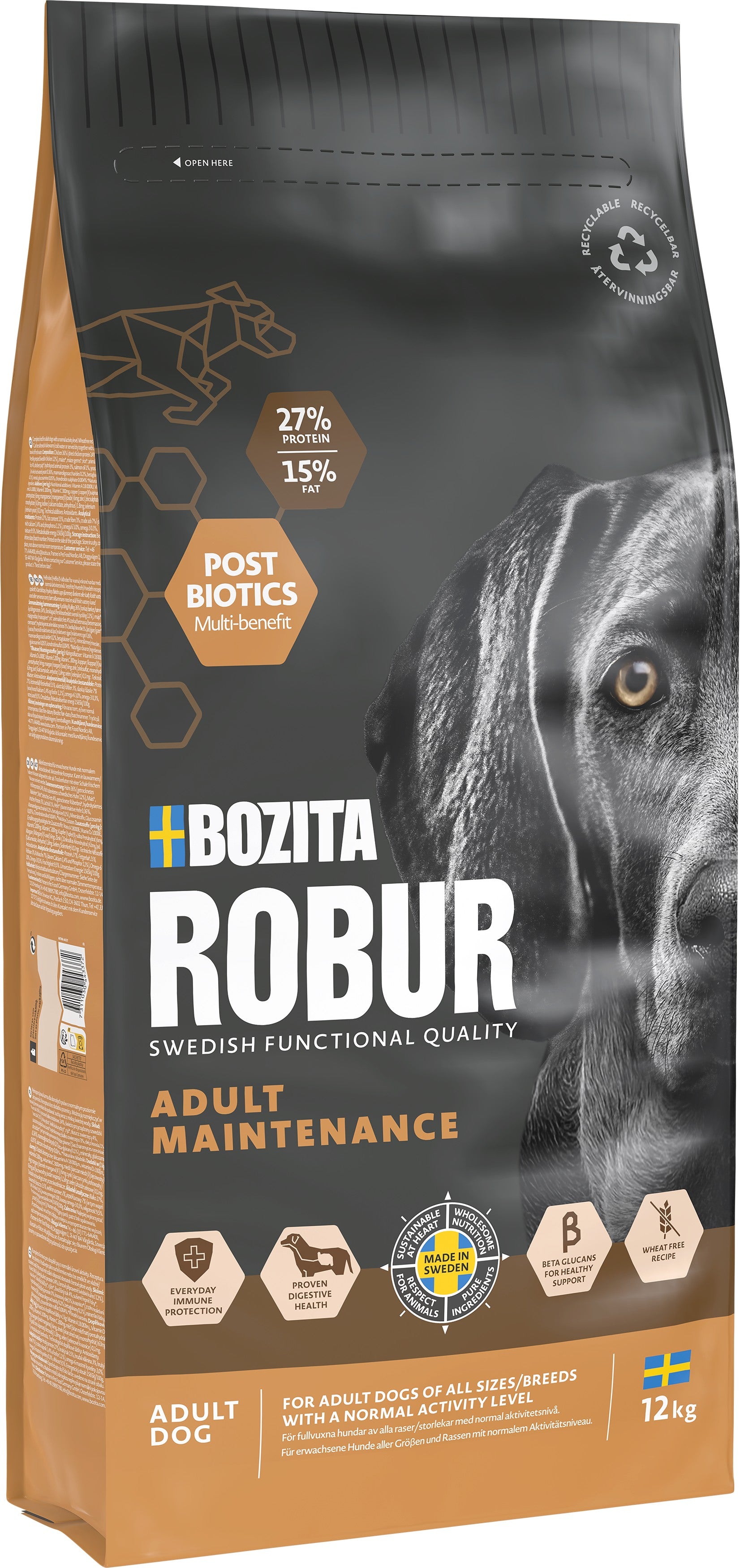 Bozita Robur Adult Maintenance Torrfoder för hund 12kg