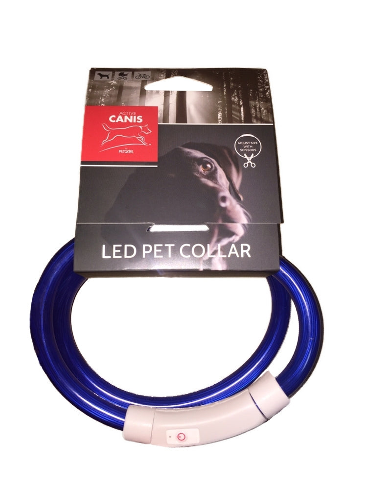 Active Canis USB Led collar BLUE