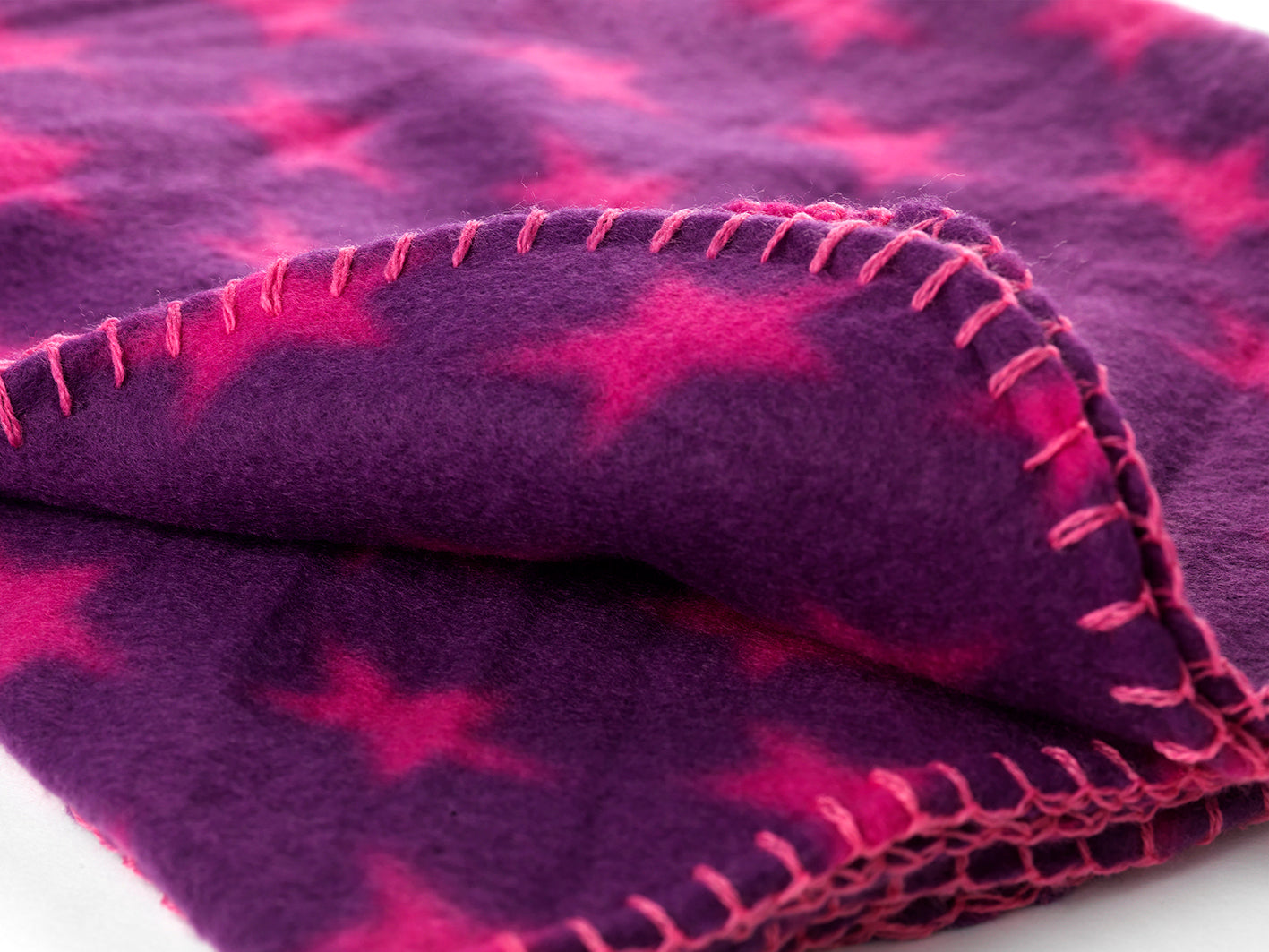 Fleecefilt Star Lila 100x70