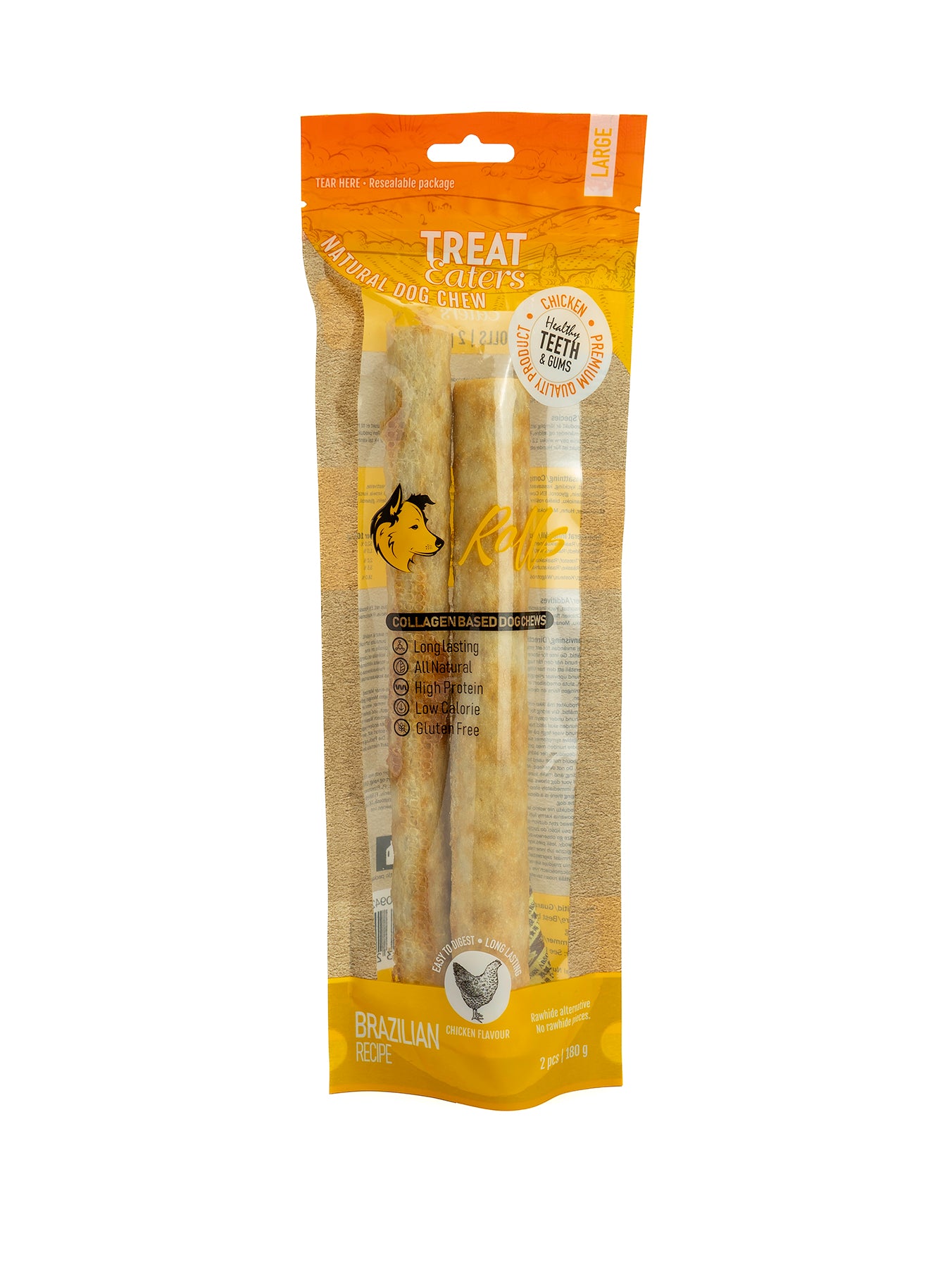 Treateaters New Hide Large Roll Chicken 2 pcs 180g