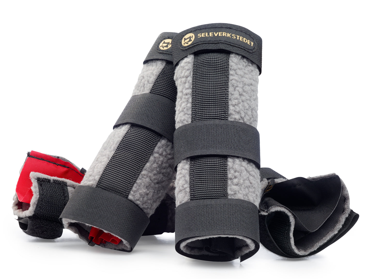 Fleece Grey Leg Pads 4-pack