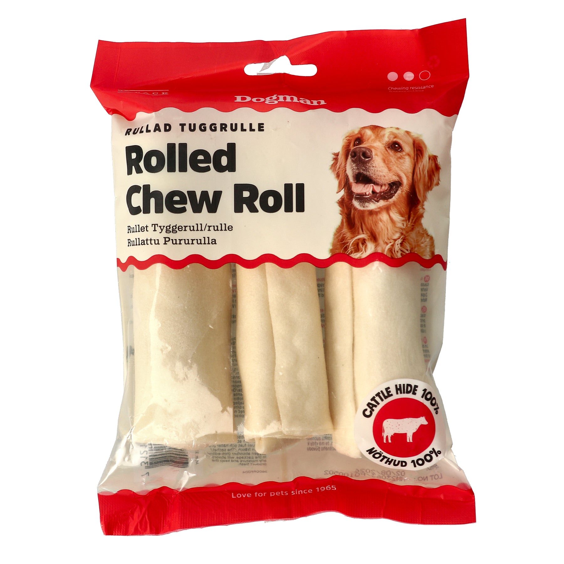 Tuggrulle Rullad 3p Vit 12,5cm