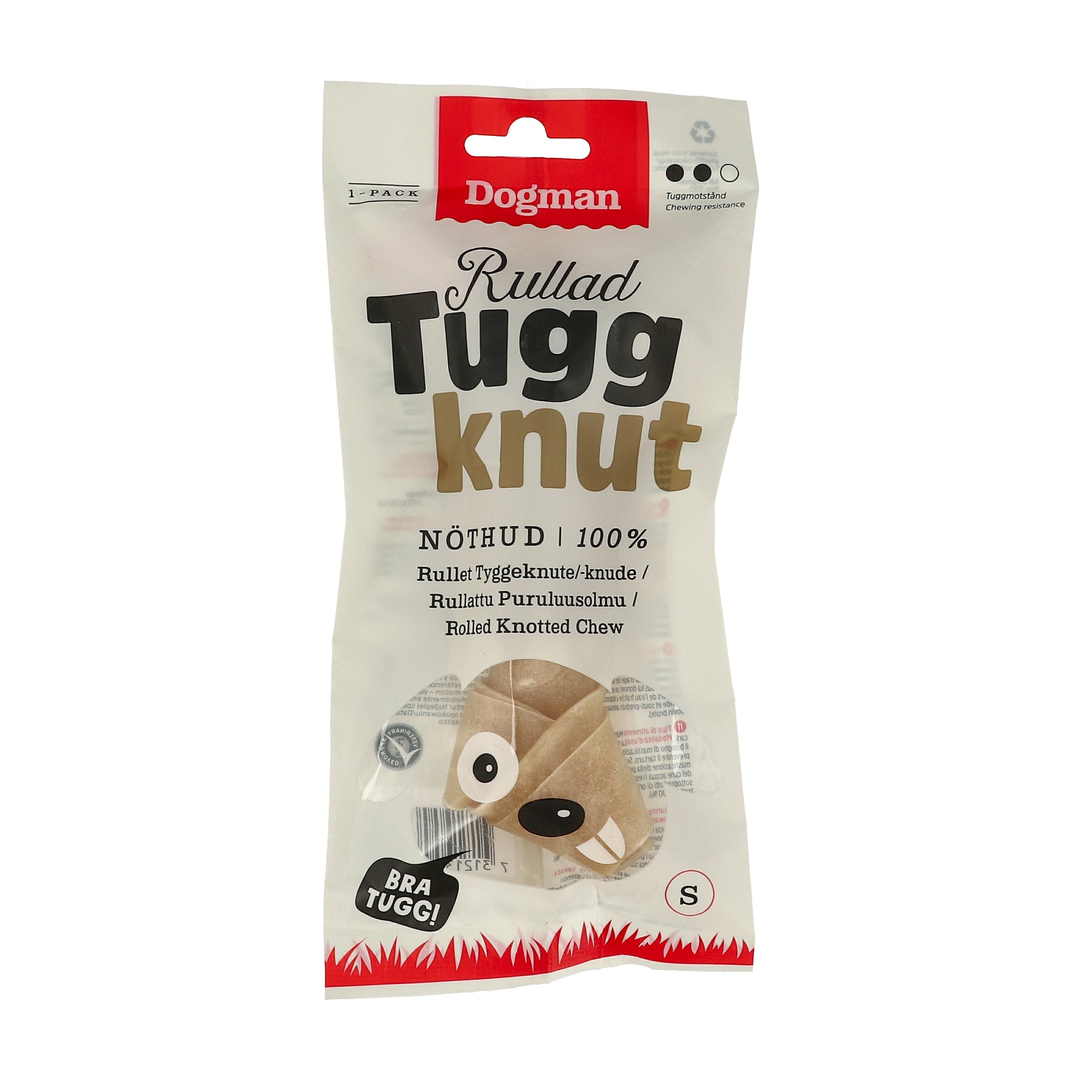 Tuggknut Rullad Brun 15cm