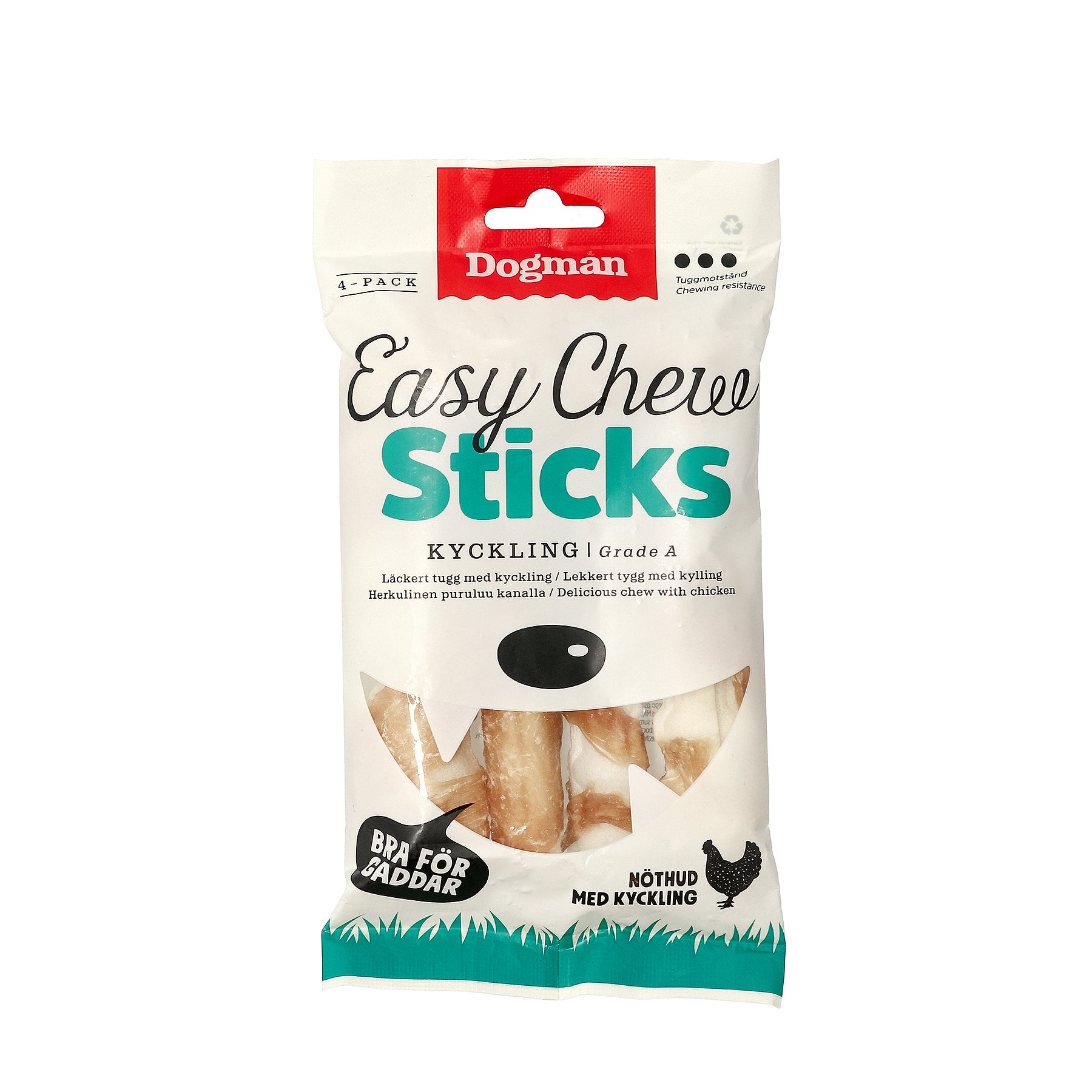 Easychew Sticks Med Kyckling 4p Vit 12,5cm