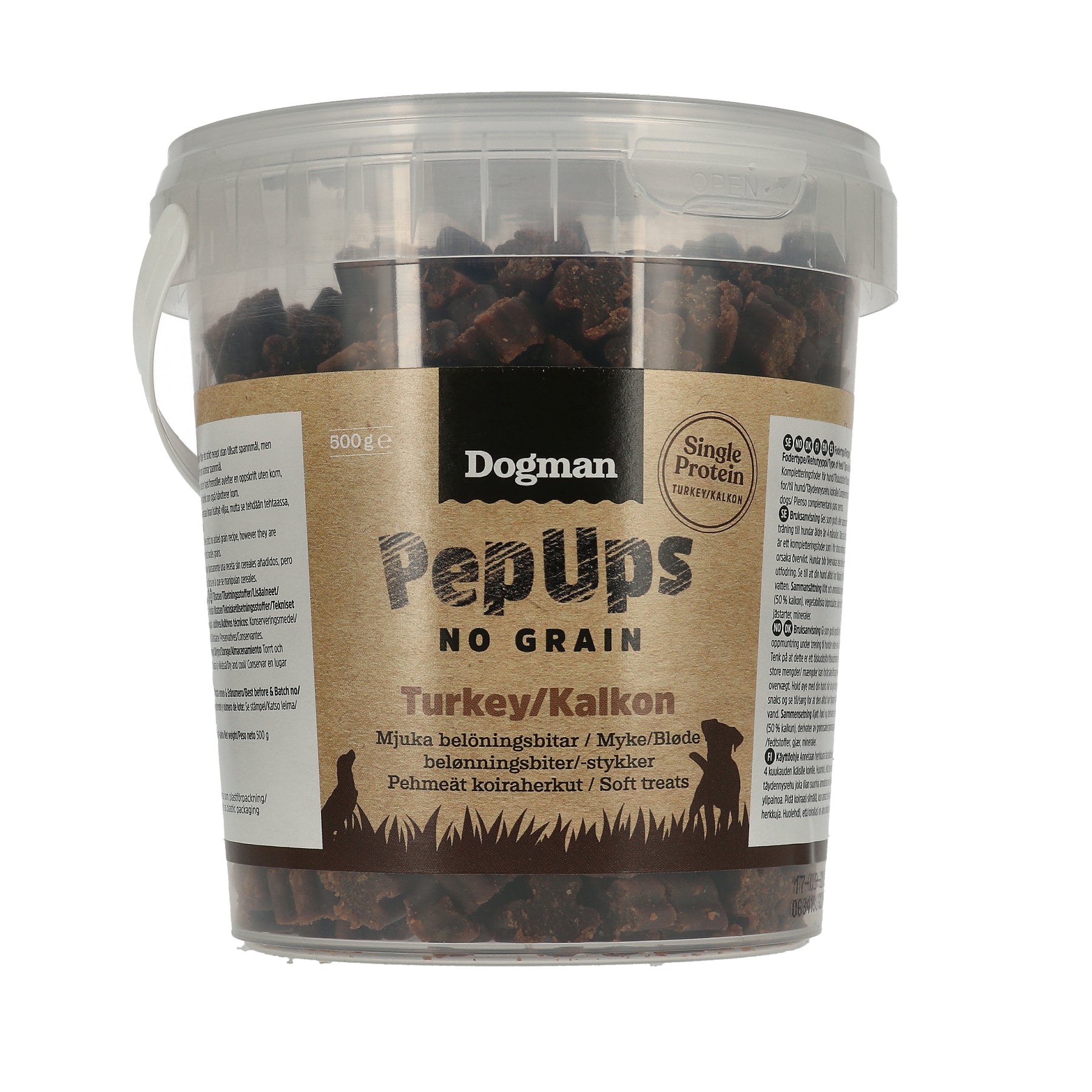 Pep Ups No Grain Kalkon Hundgodis 500g
