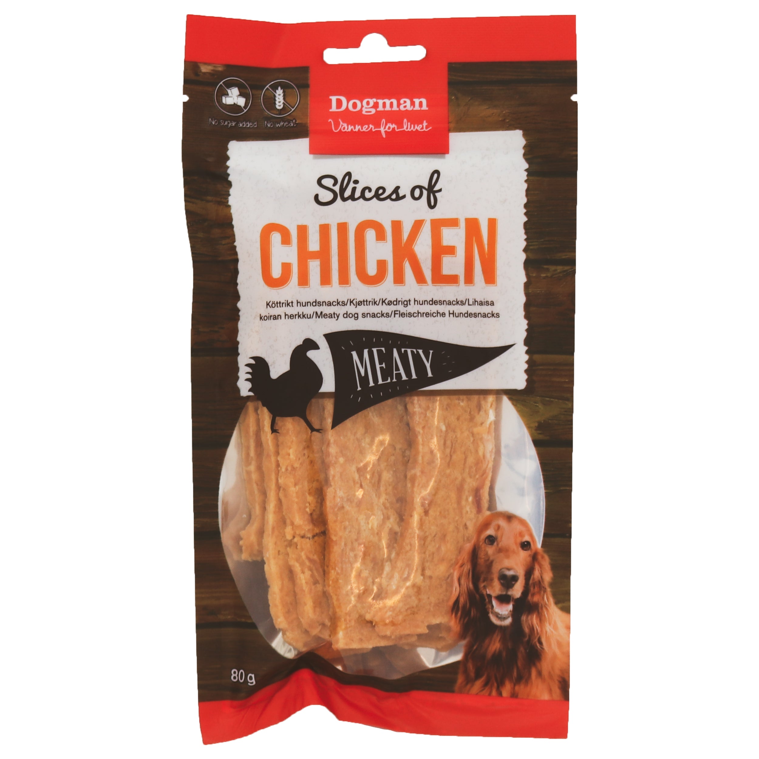 Meaty Slices Of Chicken Hundgodis 80g