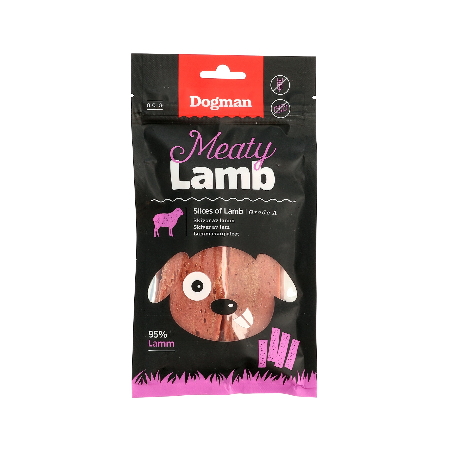 Meaty Slices Of Lamb Hundgodis 80g