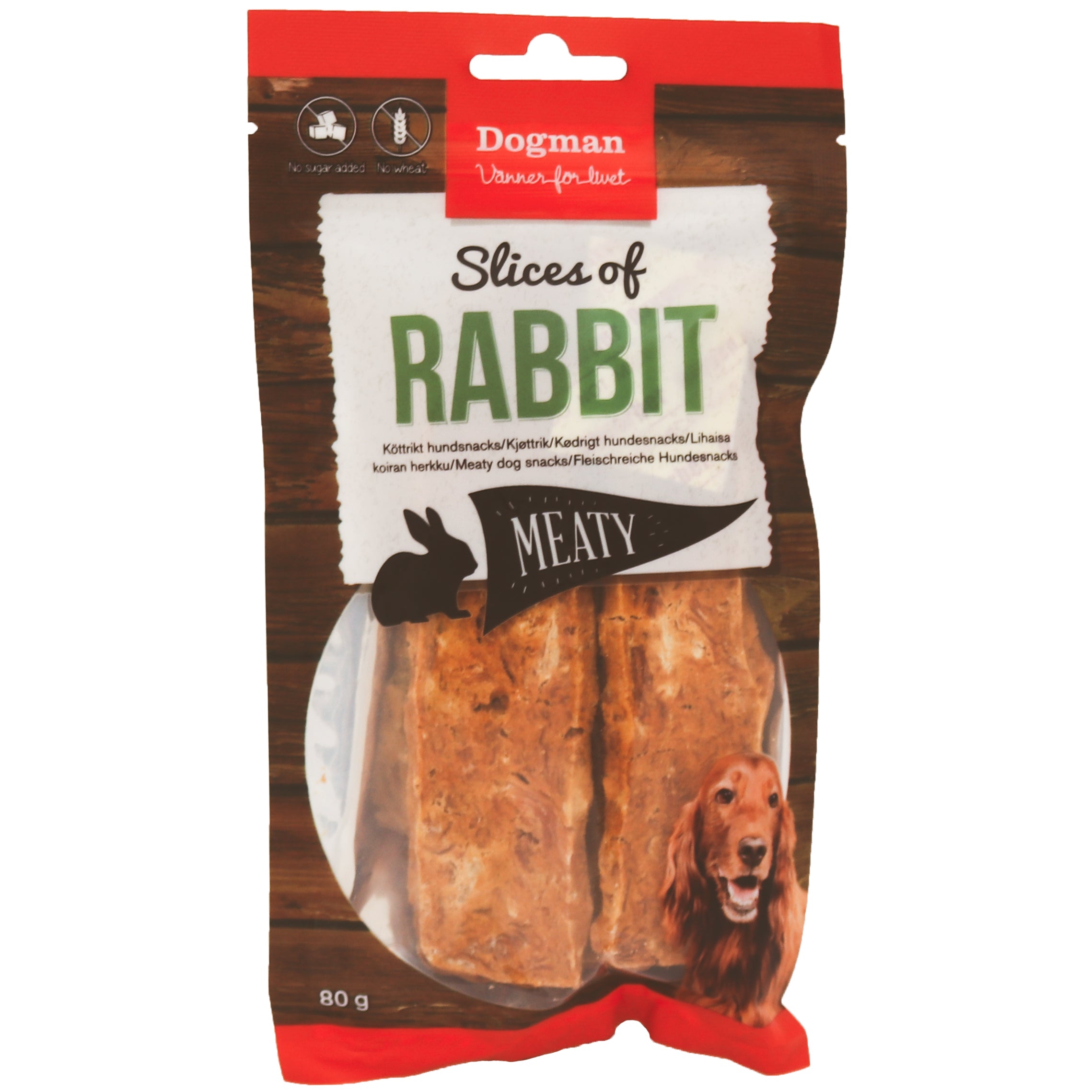 Meaty Slices Of Rabbit Hundgodis 80g