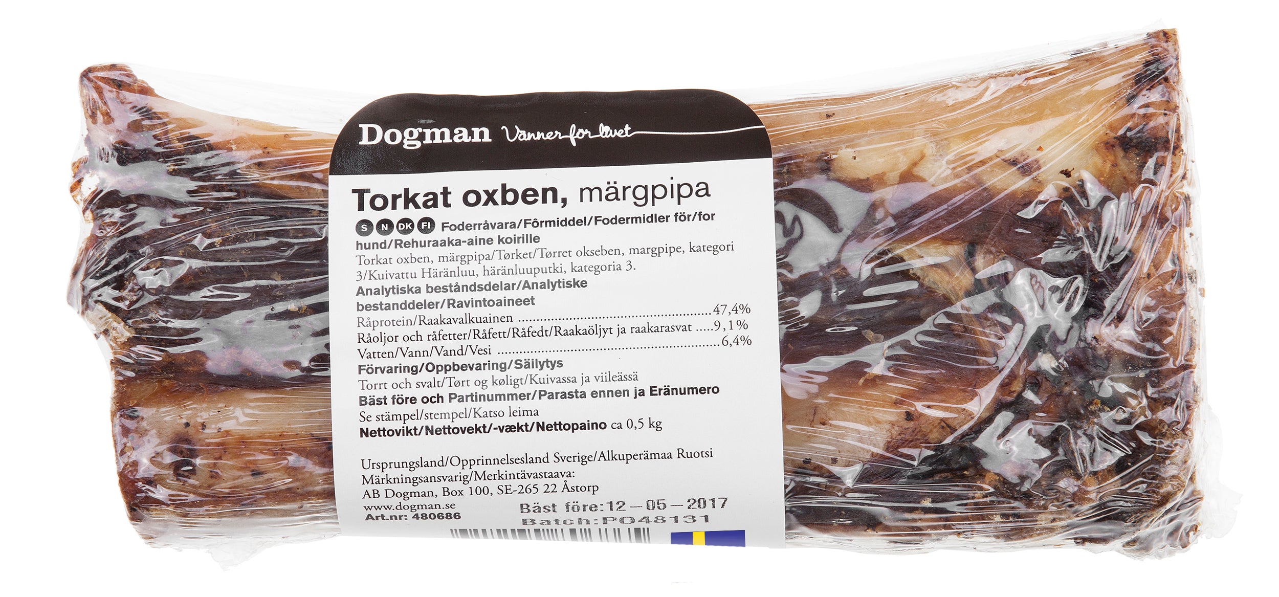 Torkat Oxben Märgpipa