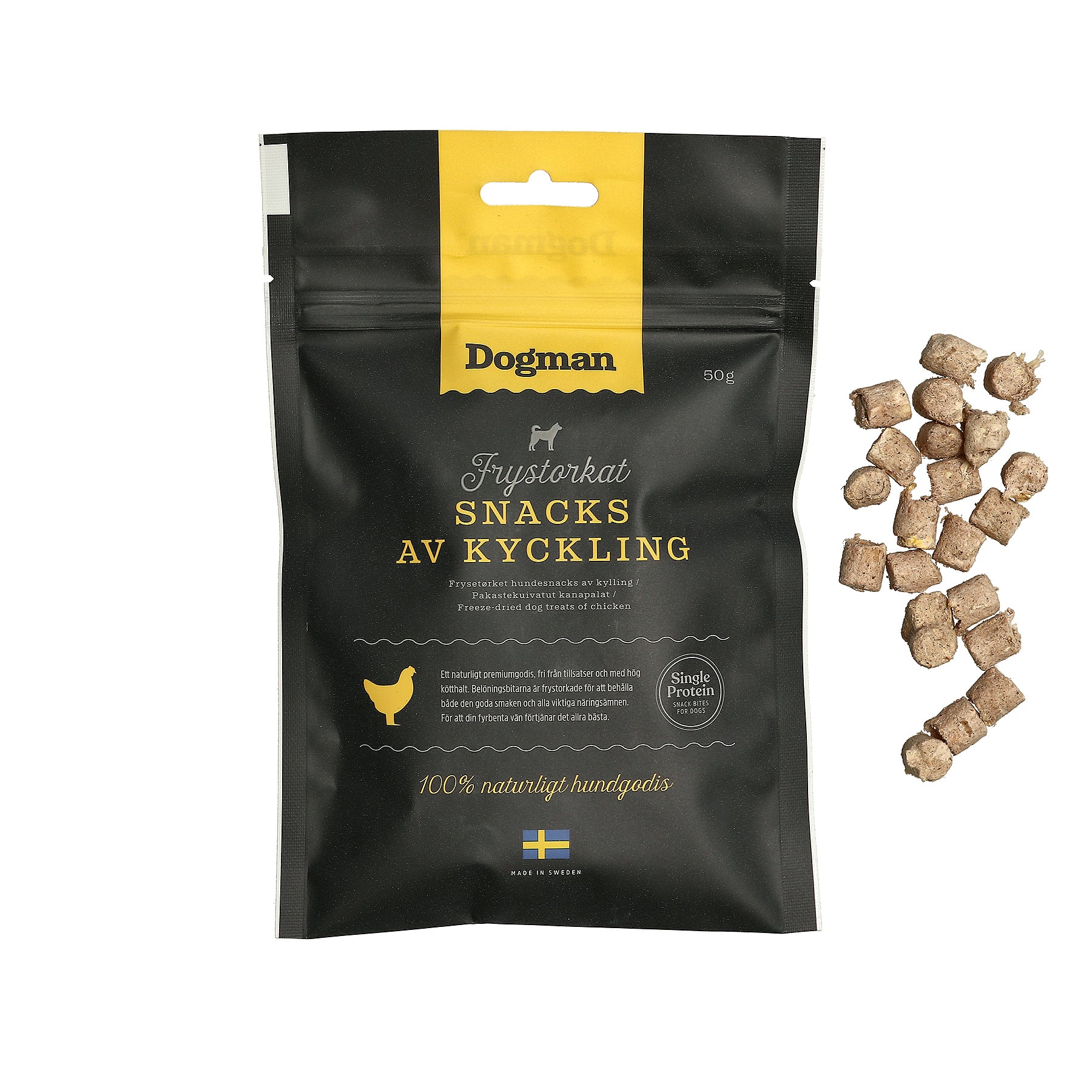Frystorkat Snacks Av Kyckling 50g