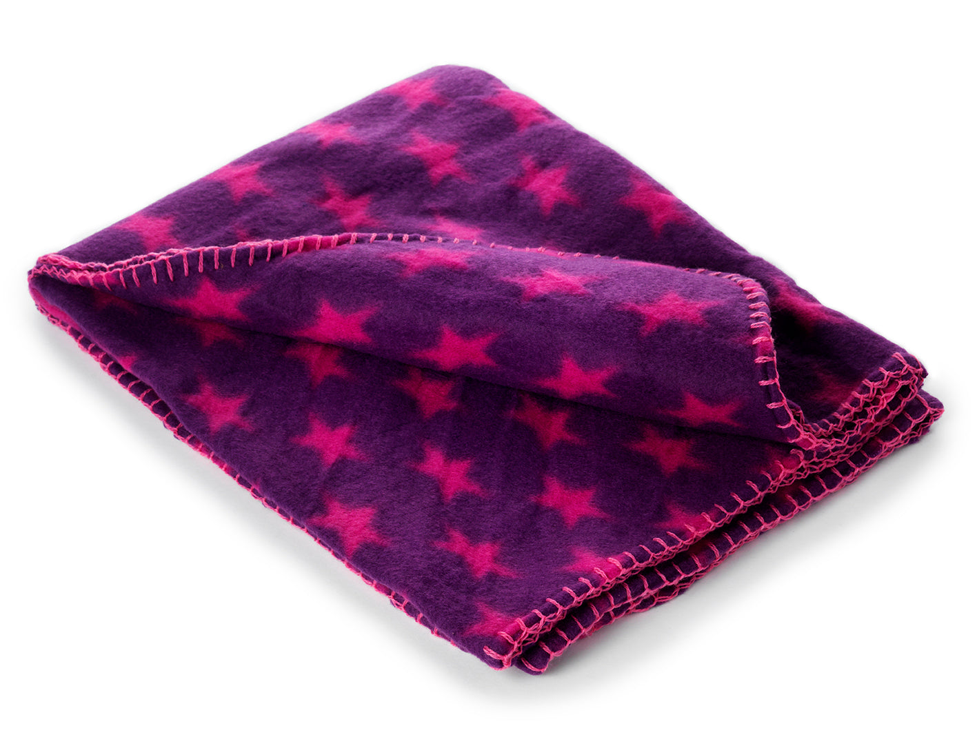 Fleecefilt Star Lila 100x70cm