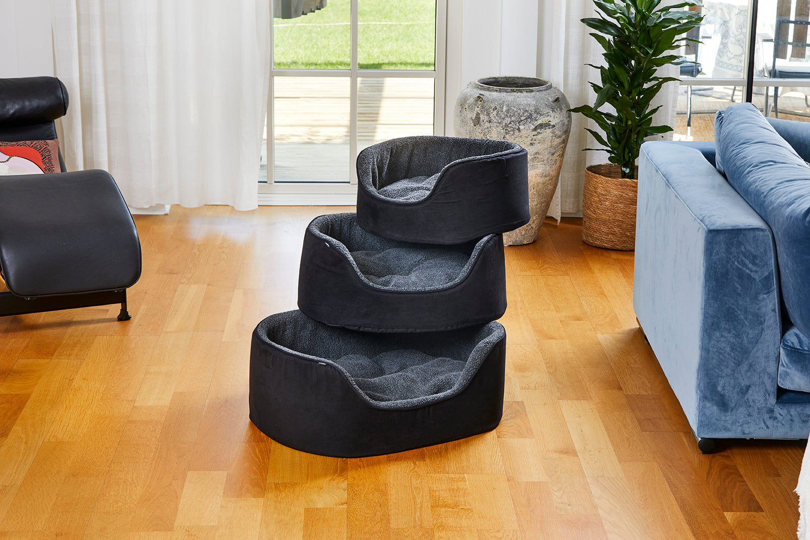 Sherpa Hundbädd Med Hög Kant Svart M