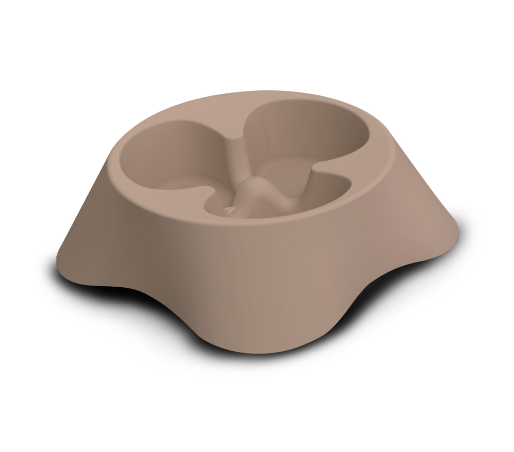 Slow Feed Dog Bowl Beige, 28×7,5 cm