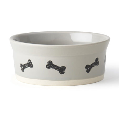 Classy Bones 5″ Bowl, Light Gray/Natural