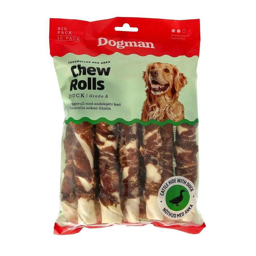 Dogman Tuggrullar med Anka 10p Vit 17,5cm