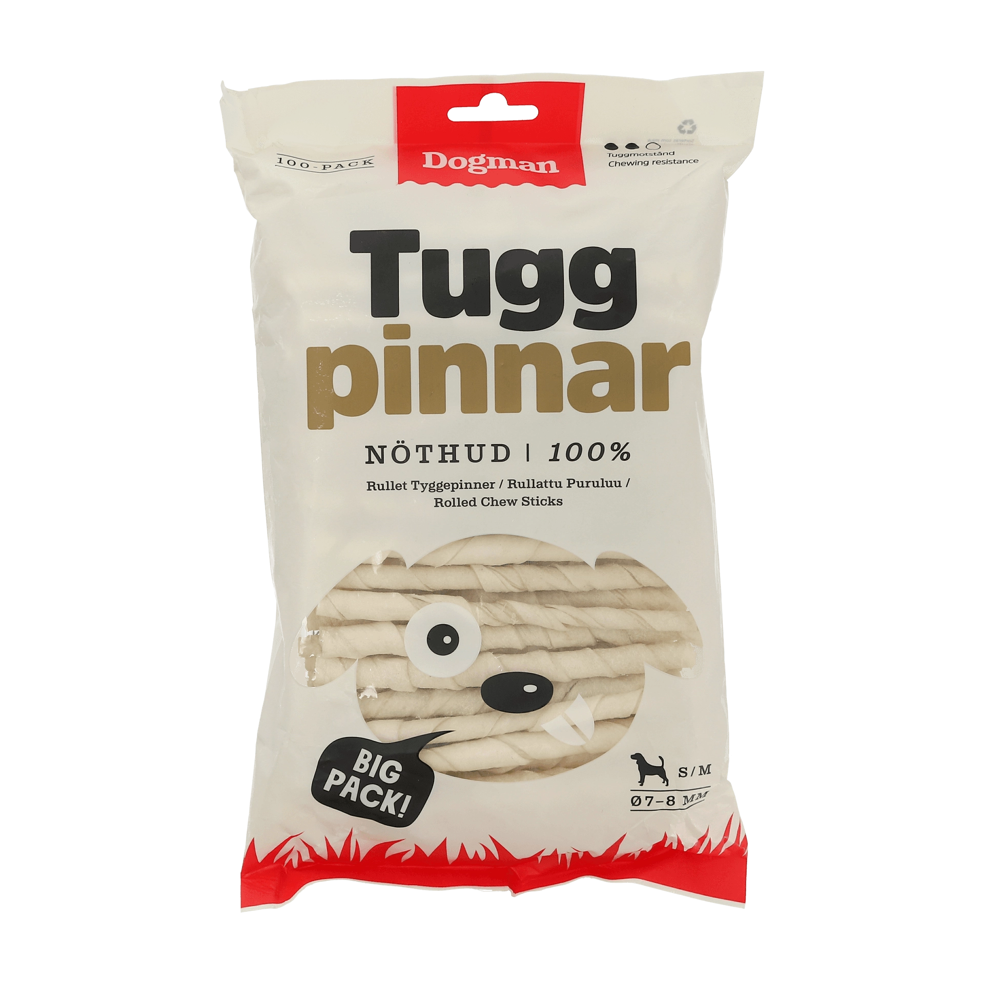 Dogman Tuggpinnar Rullade 100p Vit