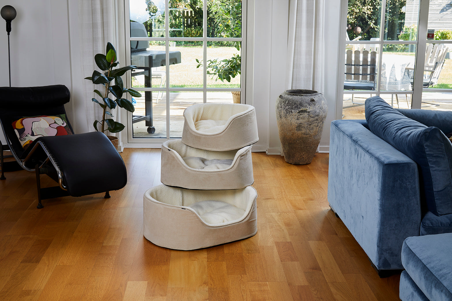 Sherpa Hundbädd med hög kant Beige L