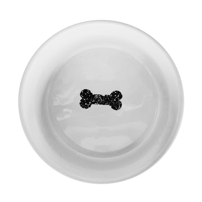 Classy Bones 5″ Bowl, Light Gray/Natural